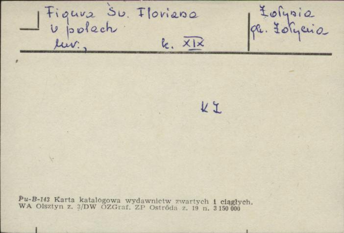 figura św. Floriana, w polach, skan 1