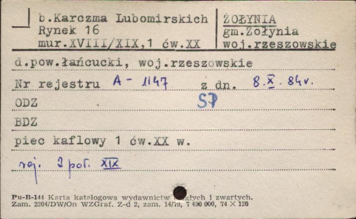 b. karczma Lubomirskich, obec. magazyn GS, skan 1