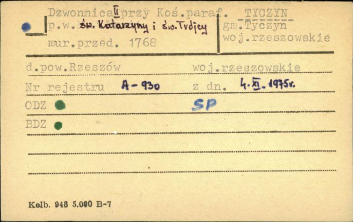 dzwonnica II przy koś. paraf pw. Św. Katarzyny i św. Trójcy, skan 1