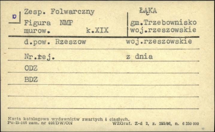 zespół folwarczny, figura NMP, skan 1