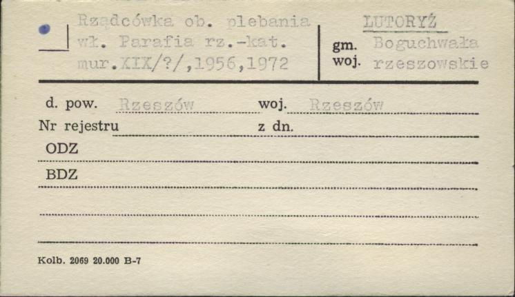 rządcówka, ob. plebania, skan 1