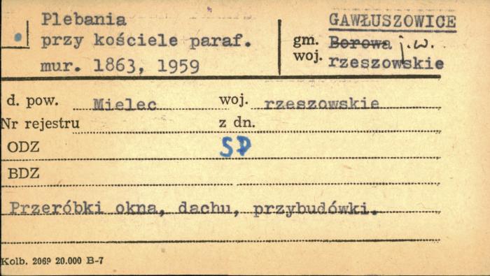 plebania przy kościele par., skan 1
