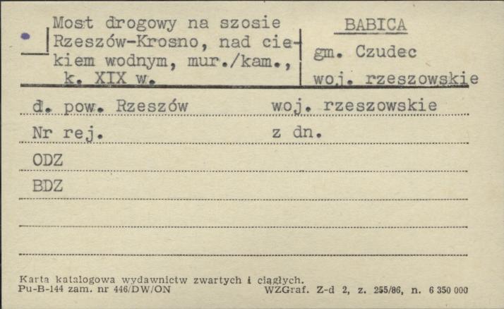 most drogowy na szosie Rzeszów - Krosno, nad ciekiem wodnym, skan 1