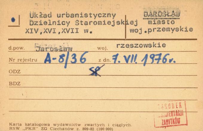 układ urbanistyczny dzielnicy Staromiejskiej, skan 1