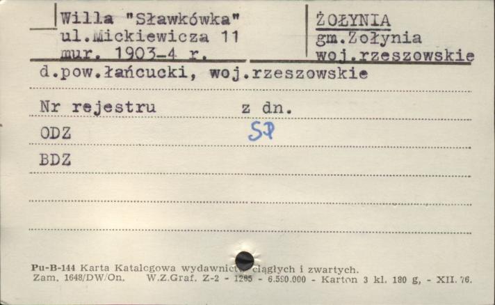 willa Sławkówka, skan 1
