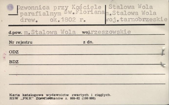 dzwonnica przy kościele parafialnym św. Floriana, skan 1