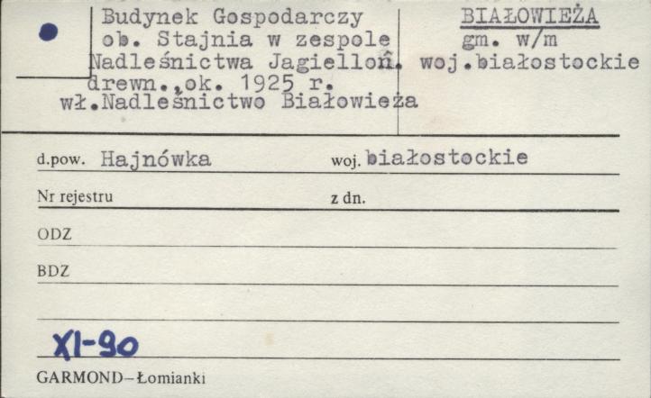 budynek gospodarczy, ob. stajnia w zespole nadleśnictwa Jagielloń., skan 1
