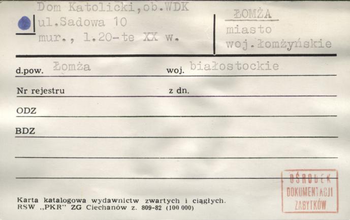 Dom Katolicki, ob. WDK, skan 1