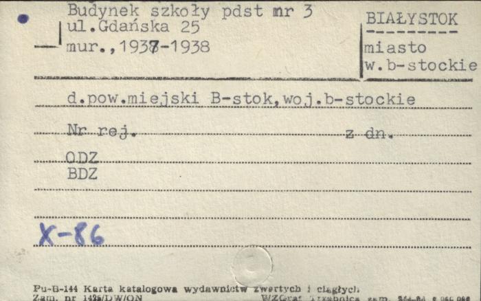 budynek Szkoły Podst. nr 3, skan 1
