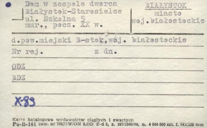 dom w zespole dworca Białystok-Starosielce, skan 1