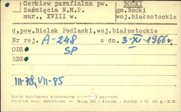 cerkiew parafialna pw. Zaśnięcia NMP, skan 1