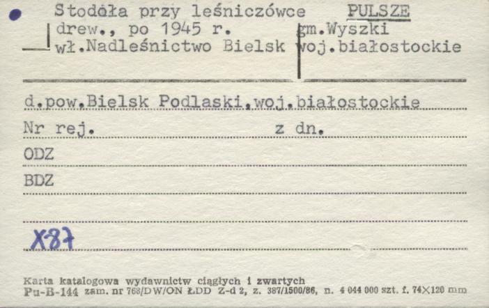 stodoła przy leśniczówce, skan 1