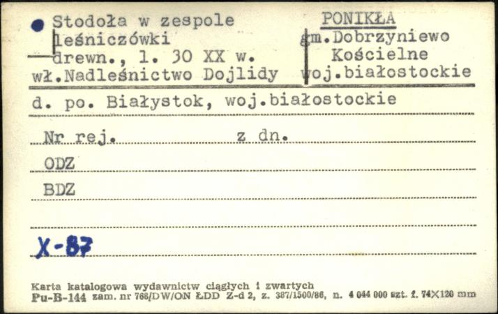 stodoła w zespole leśniczówki, skan 1