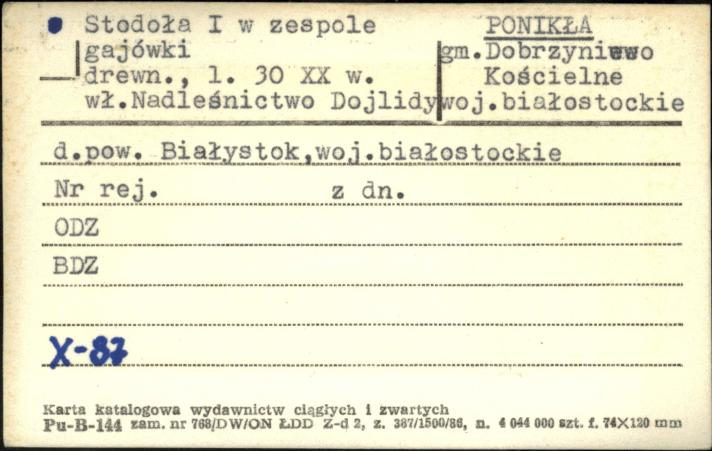 stodoła I w zespole gajówki, skan 1