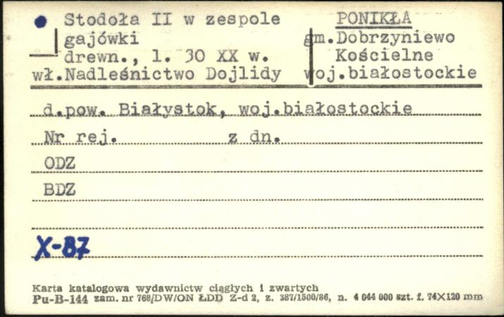 stodoła II w zespole gajówki, skan 1