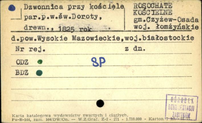 dzwonnica przy kościele par. pw. św. Doroty, skan 1