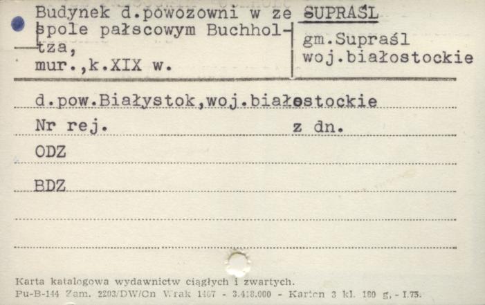 budynek d. powozowni w zespole pałacowym Buckholtza, skan 1