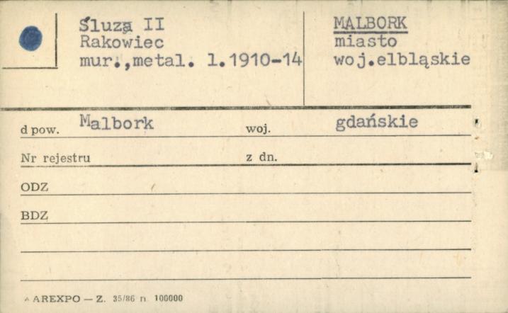śluza II, skan 1