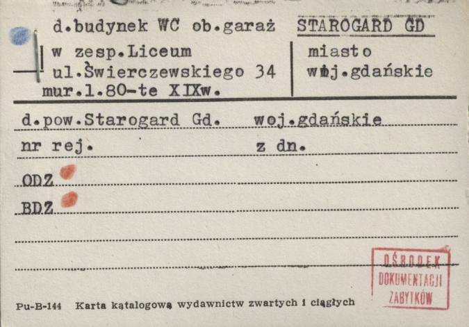 budynek WC ob. garaż w zesp. liceum, skan 1