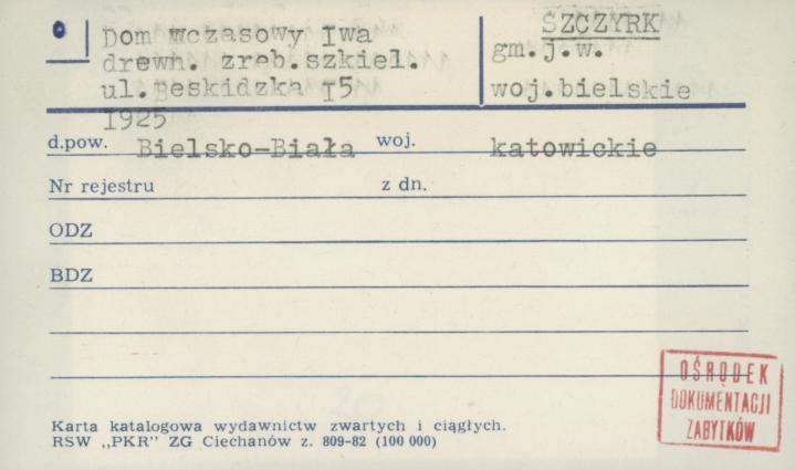 dom wczasowy Iwa, skan 1