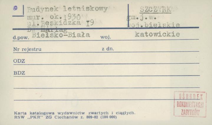 budynek letniskowy DW Mariag, skan 1