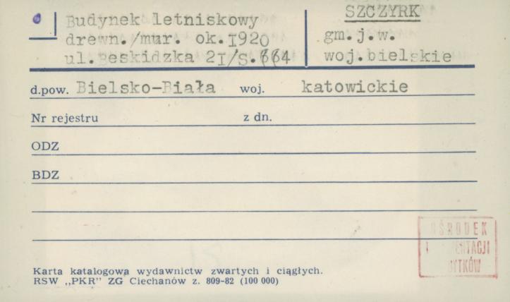 budynek letniskowy, skan 1