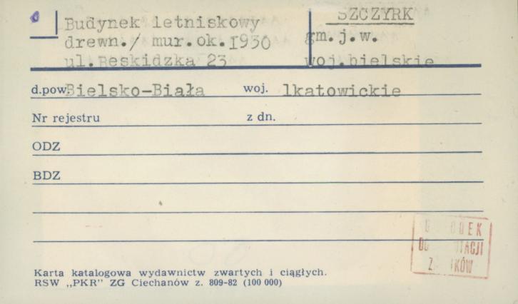 budynek letniskowy, skan 1