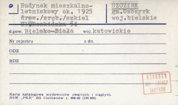 budynek mieszkalno-letniskowy, skan 1