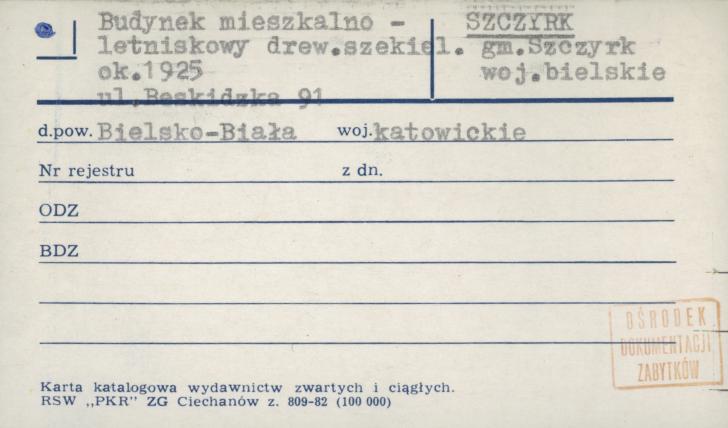 budynek mieszkalno-letniskowy, skan 1