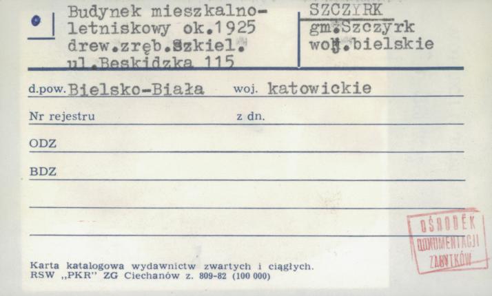budynek mieszkalno-letniskowy, skan 1