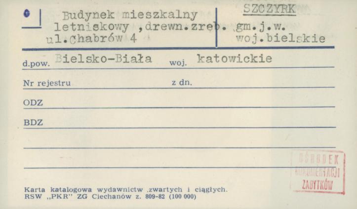budynek mieszkalny letniskowy, skan 1