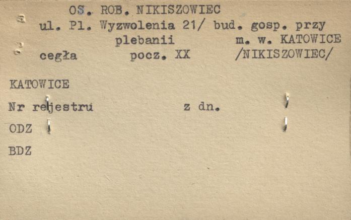 os. rob. Nikiszowiec - bud. gosp. przy plebanii, skan 1