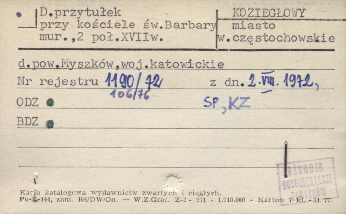 przytułek przy kościele św. Barbary, skan 1