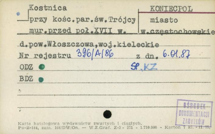 kostnica przy kośc. par. Św. Trójcy, skan 1