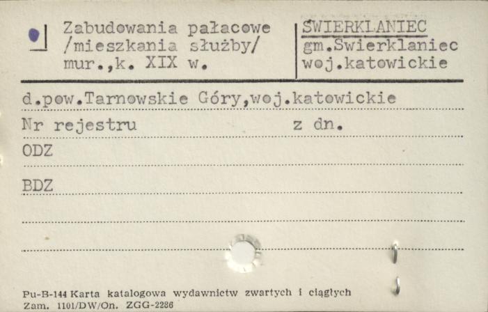 dom mieszkalny służby - zespół pałacowy, skan 1