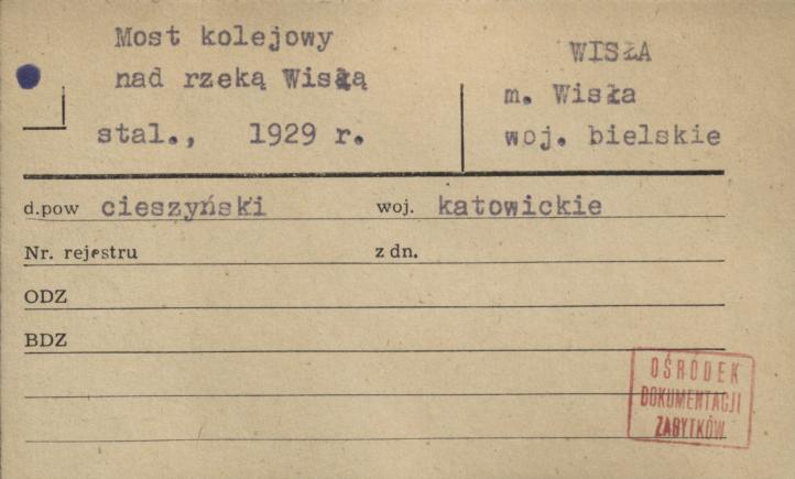 most kolejowy nad rzeką Wisłą, skan 1