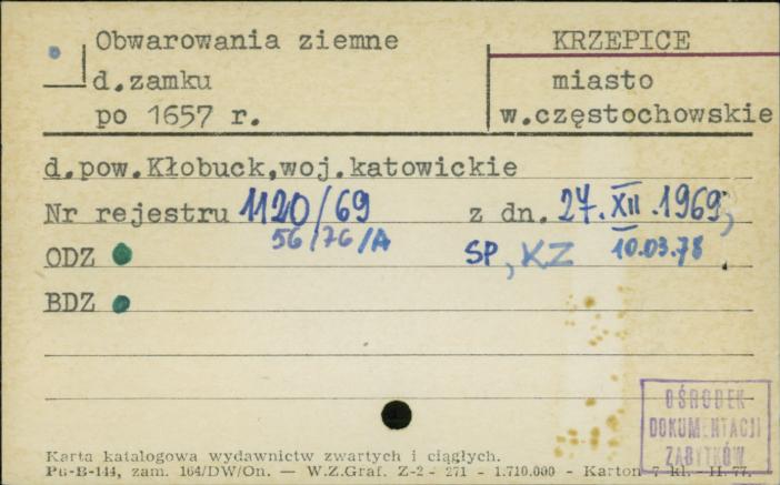 obwarowania ziemne d. zamku, skan 1
