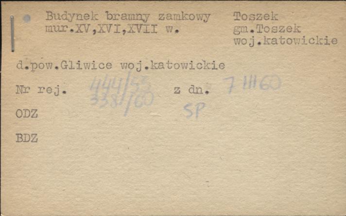 budynek bramny zamkowy, skan 1
