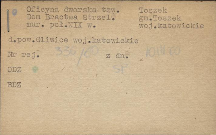 oficyna dworska tzw. Dom Bractwa Strzel., skan 1