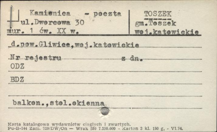 kamienica - poczta, skan 1