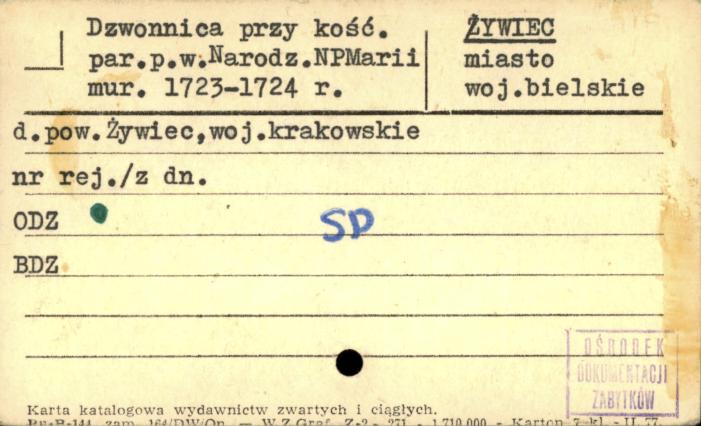 dzwonnica przy kościele par. pw. Narodzenia NMP , skan 1