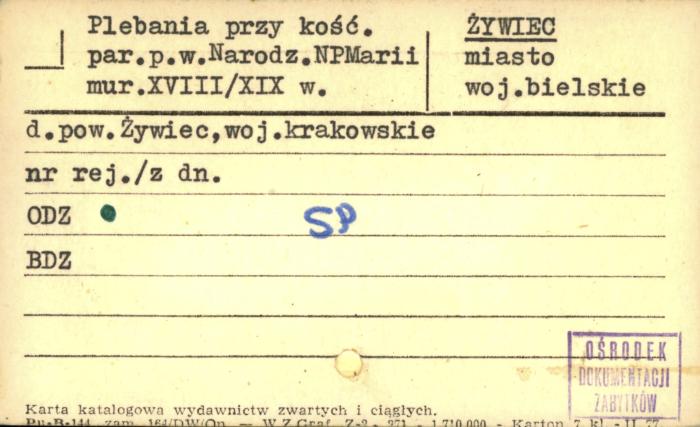 plebania przy kośc. par. pw. Narodz. NP Marii, skan 1