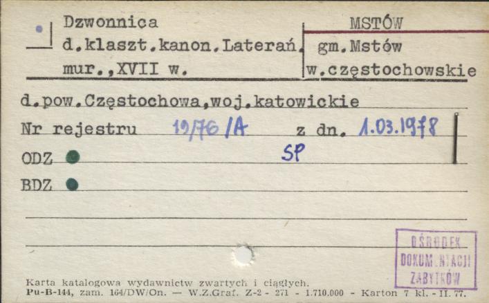 dzwonnica, d. klaszt. kanon. Laterań, skan 1