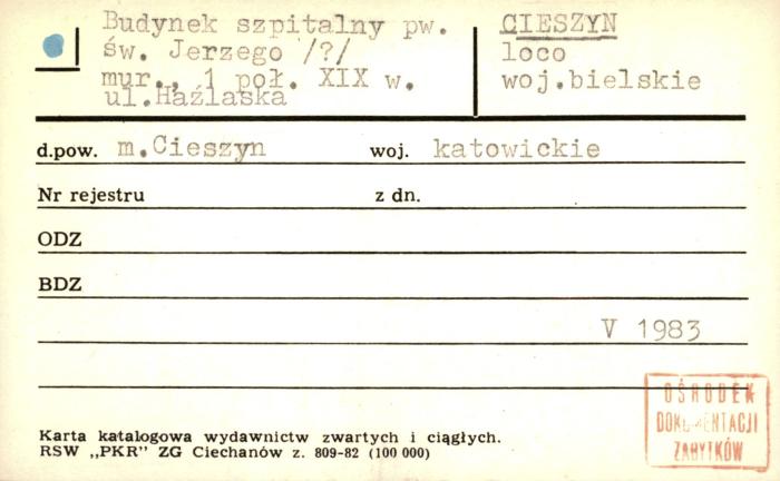 budynek szpitalny pw. św. Jerzego, skan 1