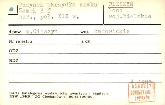 budynek skrzydła zamku, zamek, skan 1