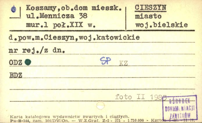 koszamy, ob. dom mieszkalny, skan 1