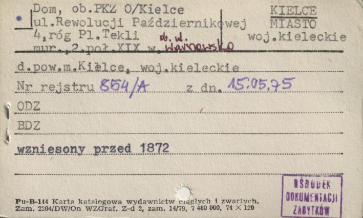 dom, ob. PKZ O/Kielce, skan 1