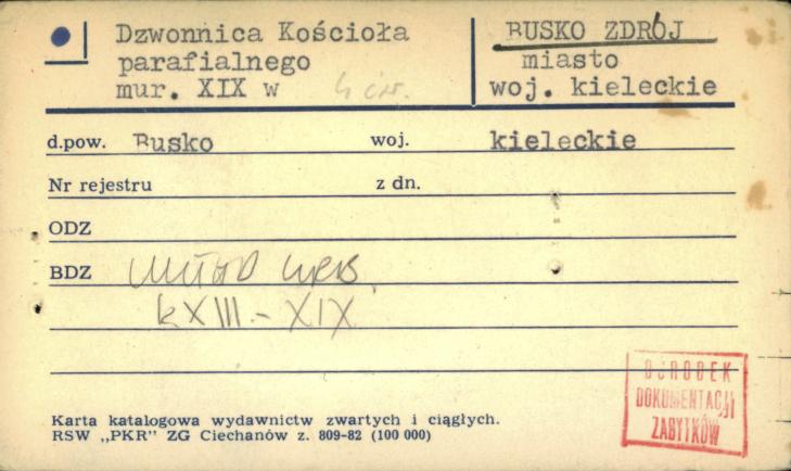 dzwonnica kościoła parafialnego, skan 1