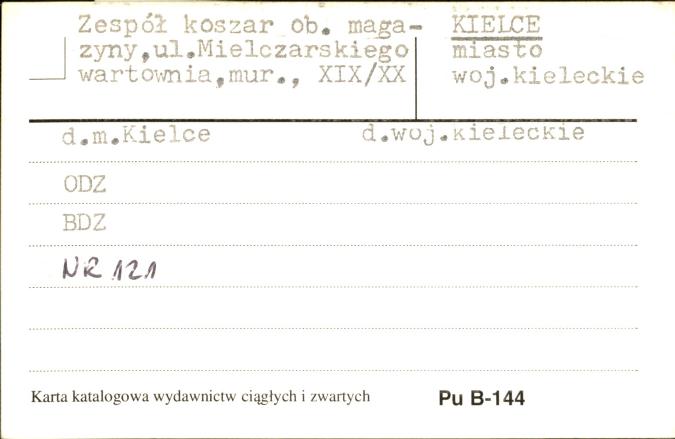 zespół koszar ob. magazyny, wartownia, skan 1