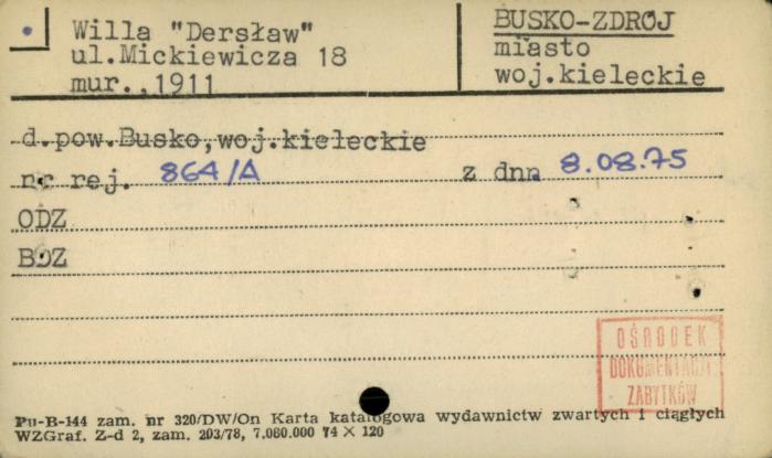 willa Dersław , skan 1